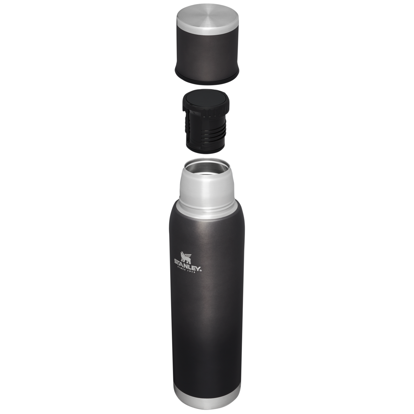 Stanley 1.1 QT Adventure To Go Bottle with Insulated lid in Charcoal Black