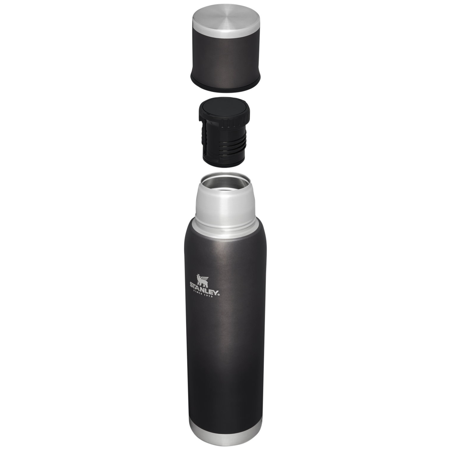 Stanley 1.1 QT Adventure To Go Bottle with Insulated lid in Charcoal Black