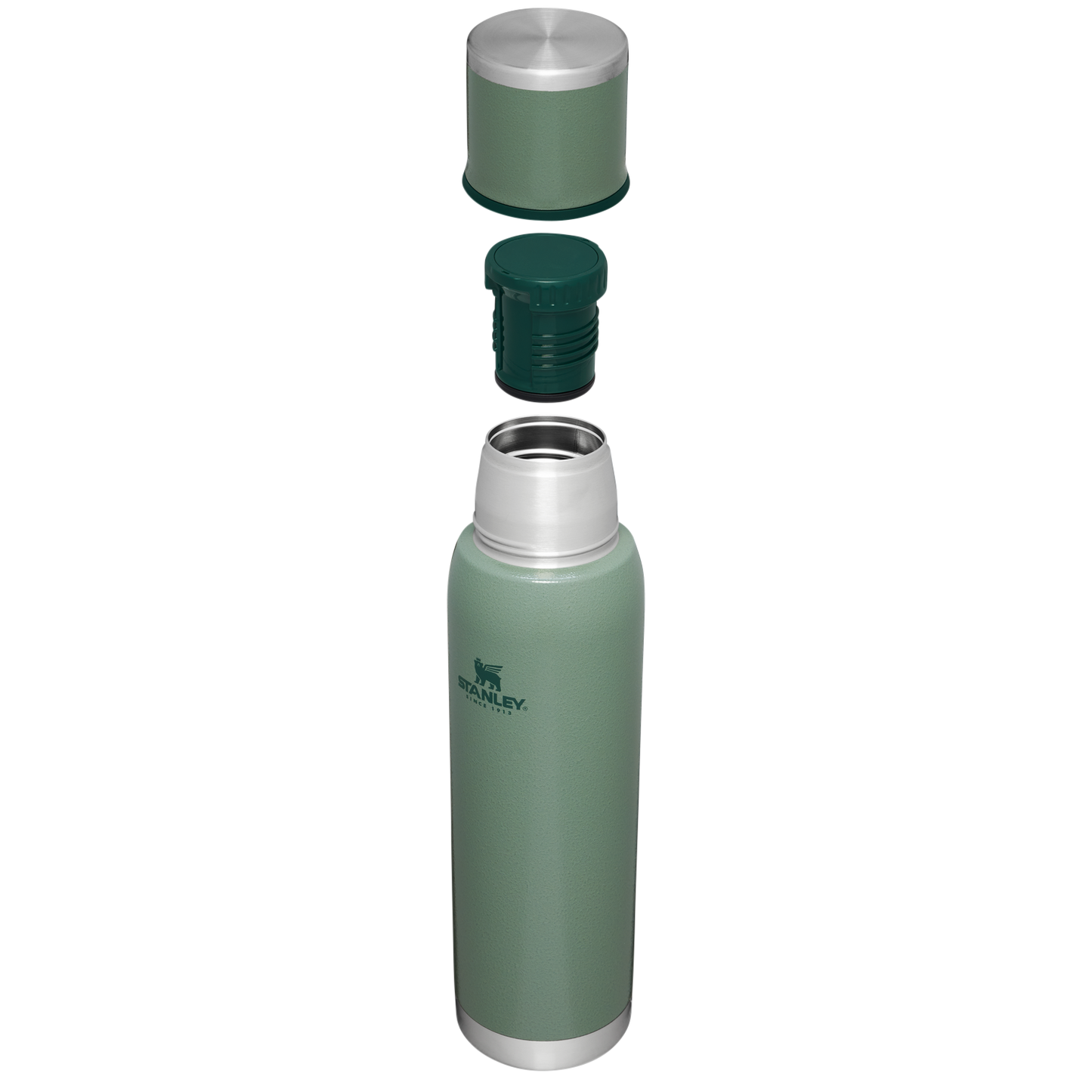 Stanley 1.1 QT Adventure To Go Bottle with Insulated lid in Hammertone Green