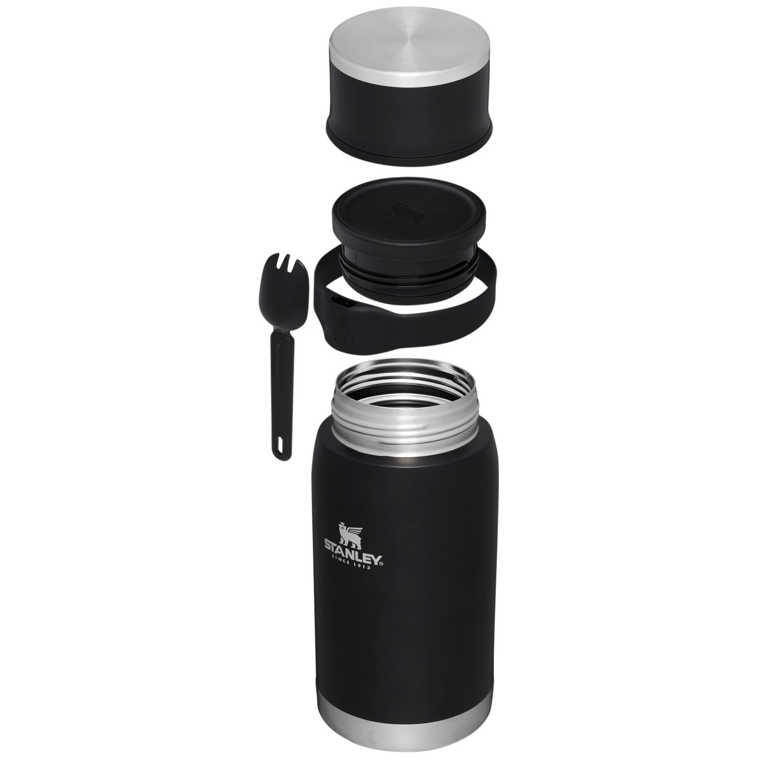 Stanley 36 oz To-Go Food Jar with Spork in Charcoal Glow