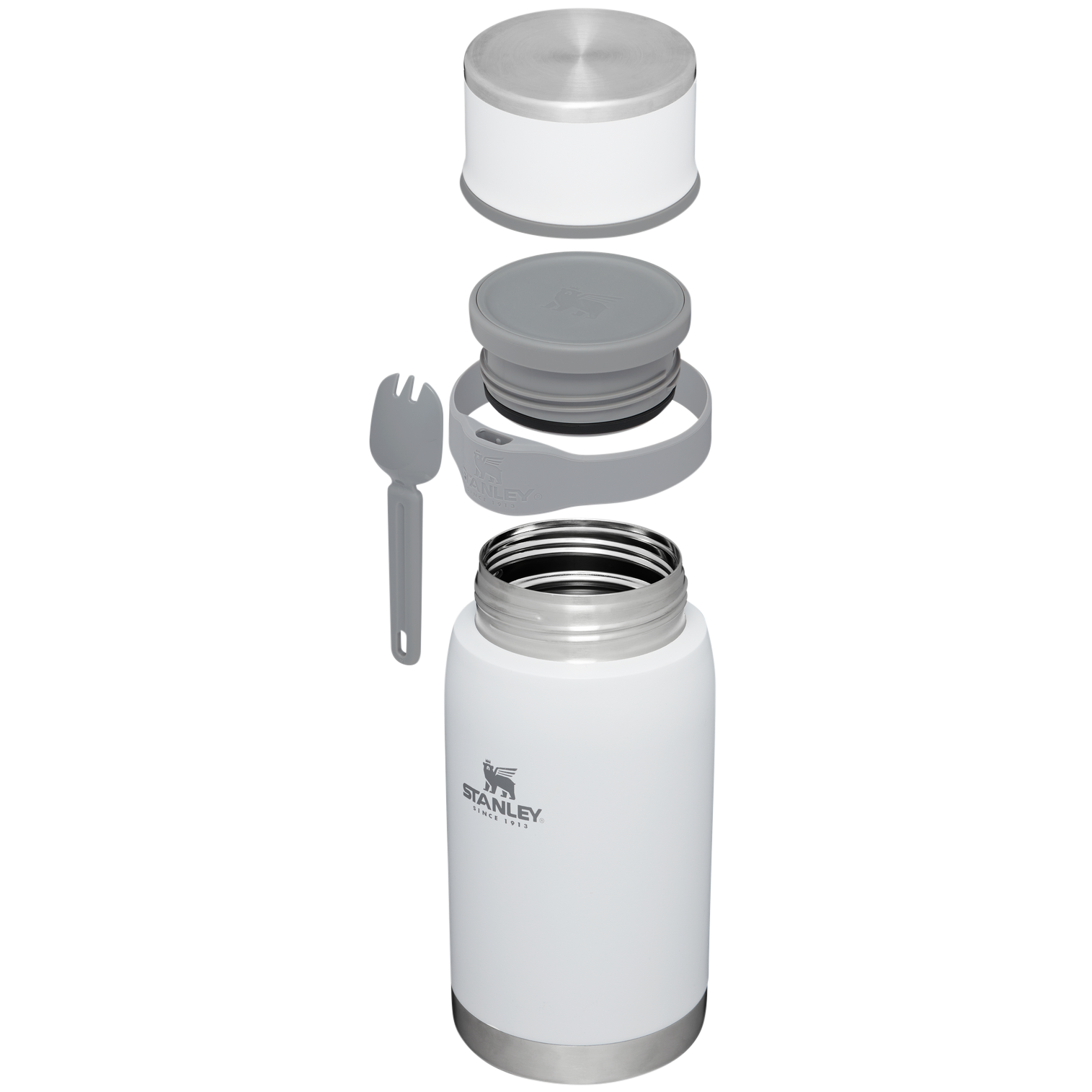 Stanley 36 oz To-Go Food Jar with Spork in Polar White