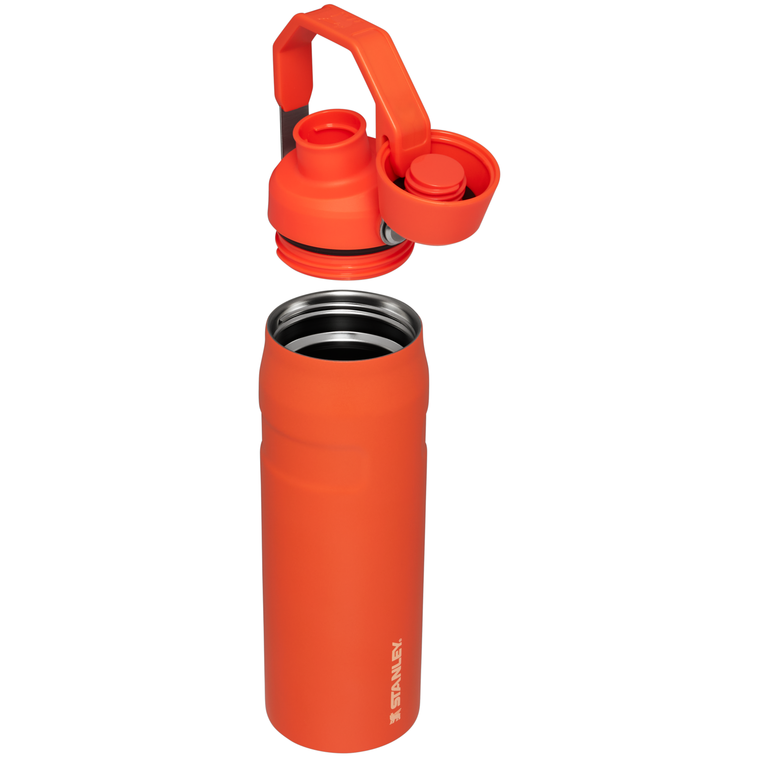 Stanley IceFlow Water Bottle with Fast Flow Lid 24 OZ In Tigerlily Orange
