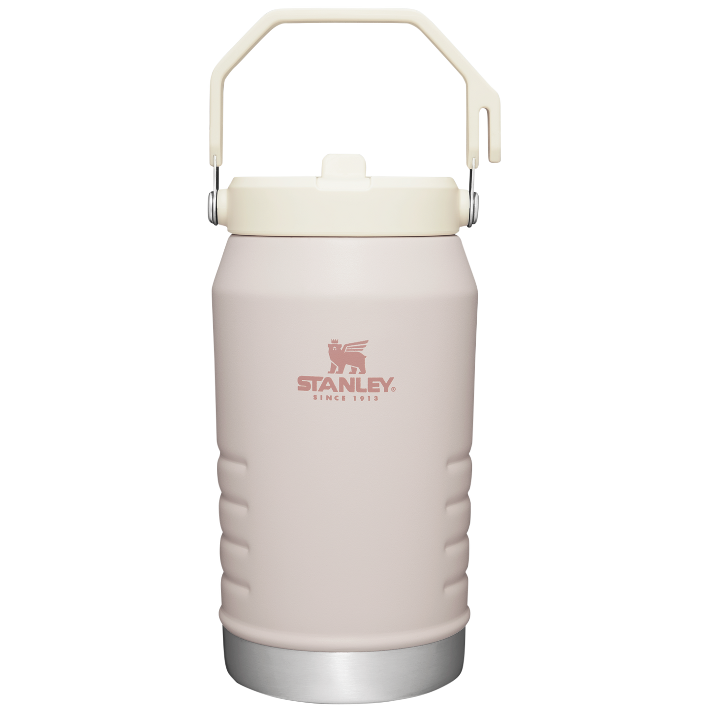 Stanley IceFlow 64 oz Stainless Steel Tumbler in Rose Quartz with flip straw lid
