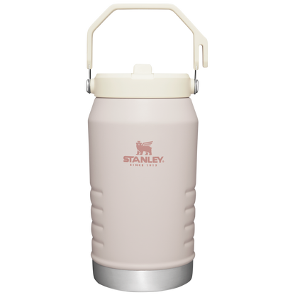 Stanley IceFlow 64 oz Stainless Steel Tumbler in Rose Quartz with flip straw lid