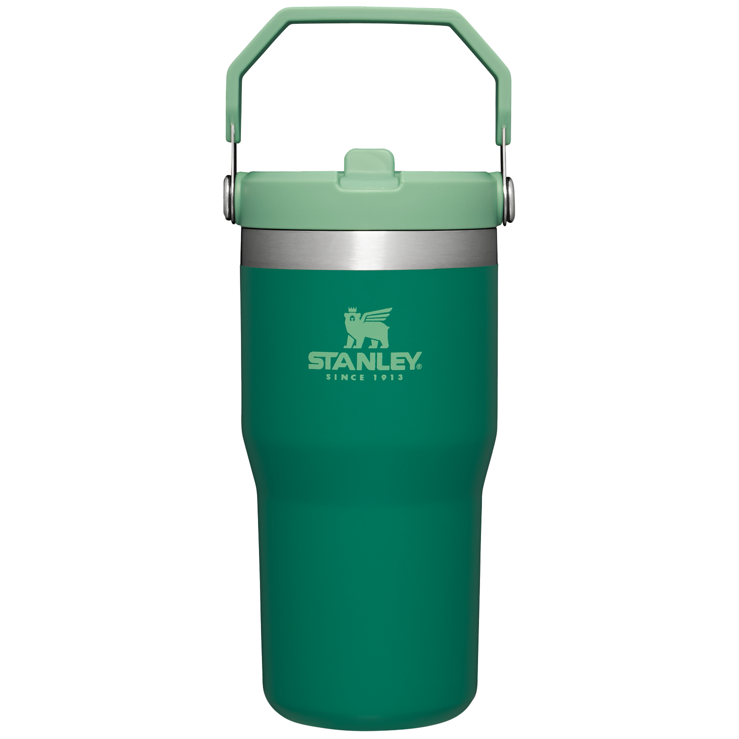 Stanley The IceFlow FlipStraw Tumbler Water Bottle 20 OZ In Jade
