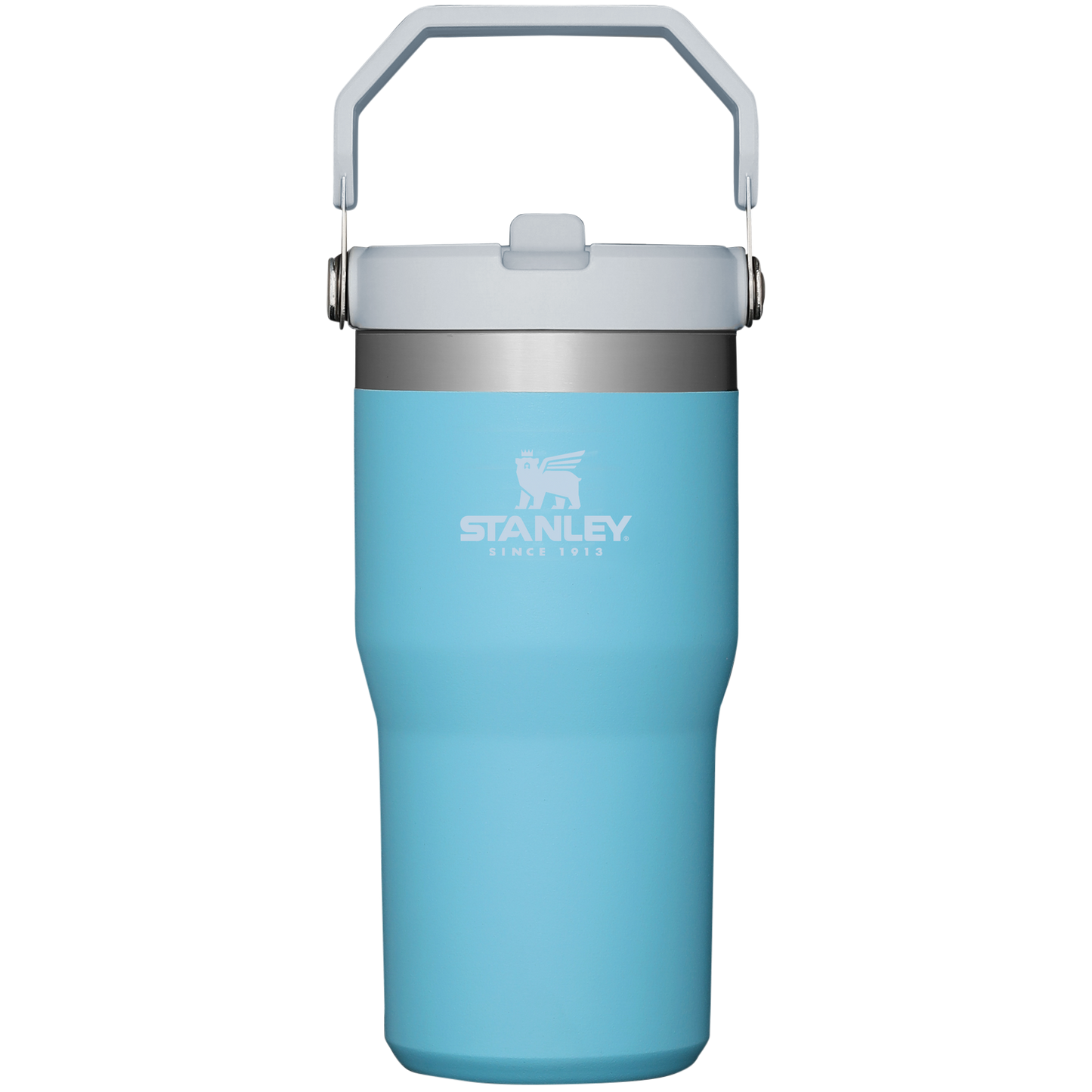 Stanley The IceFlow FlipStraw Tumbler Water Bottle 20 OZ In Pool Blue