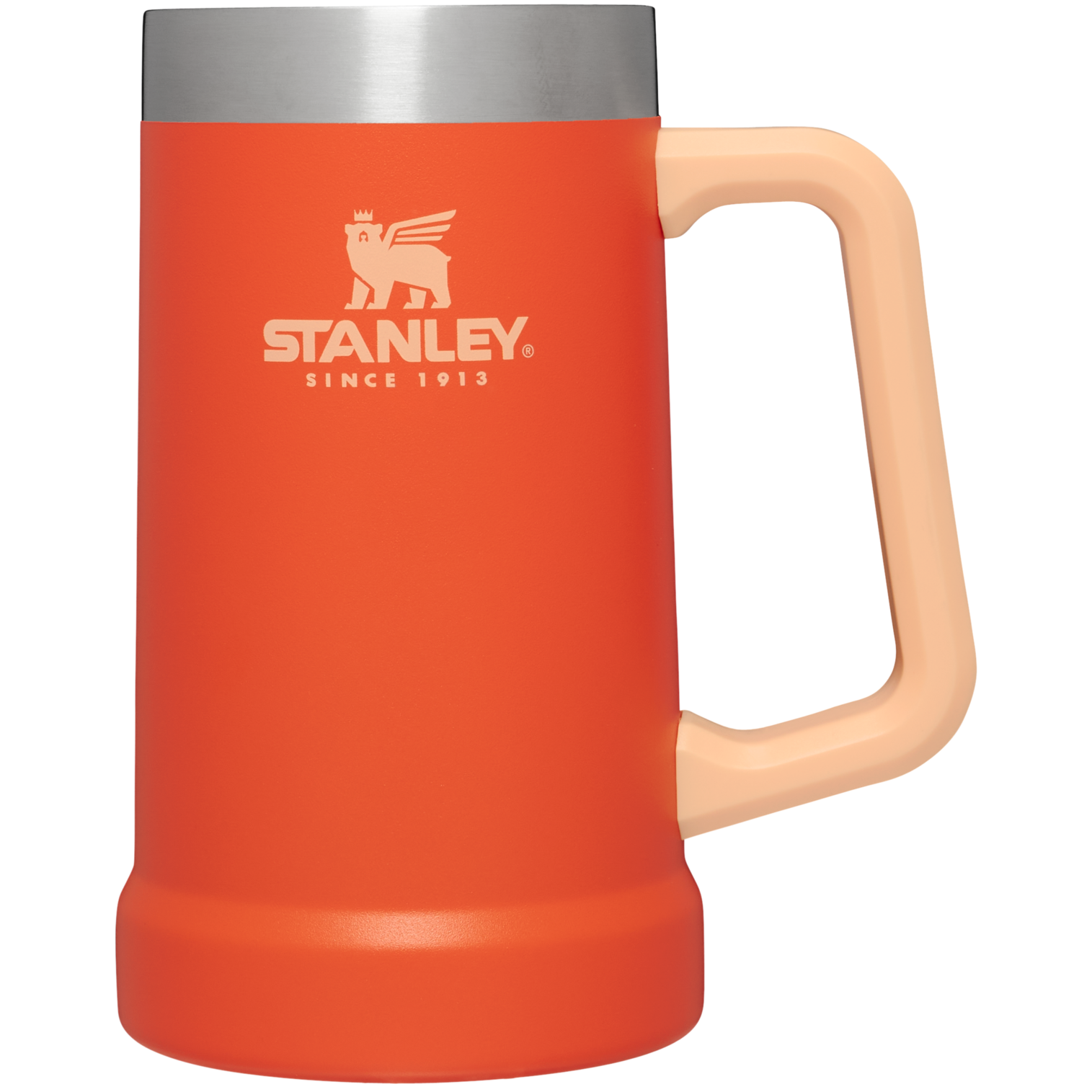 Stanley Heavy Duty Big Grip 24 oz Beer Stein in Tigerlily Orange
