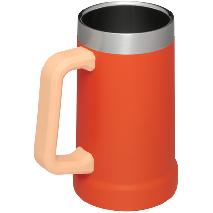 Stanley Heavy Duty Big Grip 24 oz Beer Stein in Tigerlily Orange
