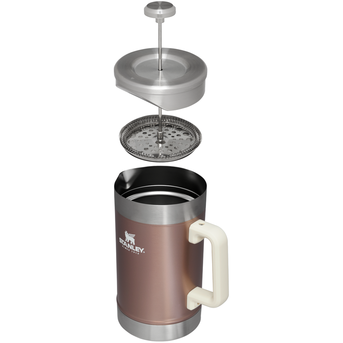 Stanley Stainless Steel Stay Hot French Press in Rose Quartz Glow