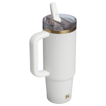 The Stanley Quencher ProTour Flip Straw Insulated Tumbler 30 Oz in Cream Moon White