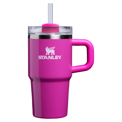 The Stanley Quencher H2.O FlowState Tumbler with Handle 20 OZ Cup in Dahlia Shimmer Pink