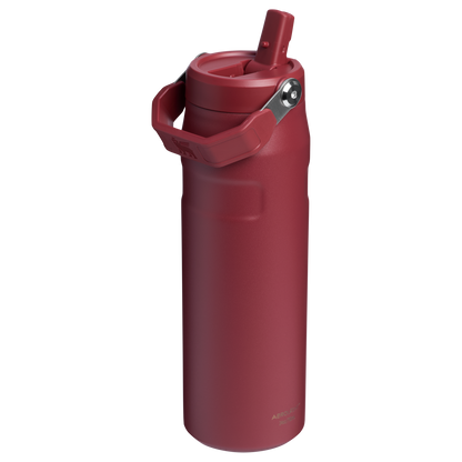 Stanley IceFlow Aerolight Bottle With Flip Straw 24 OZ In Gilded Pomegranate Red
