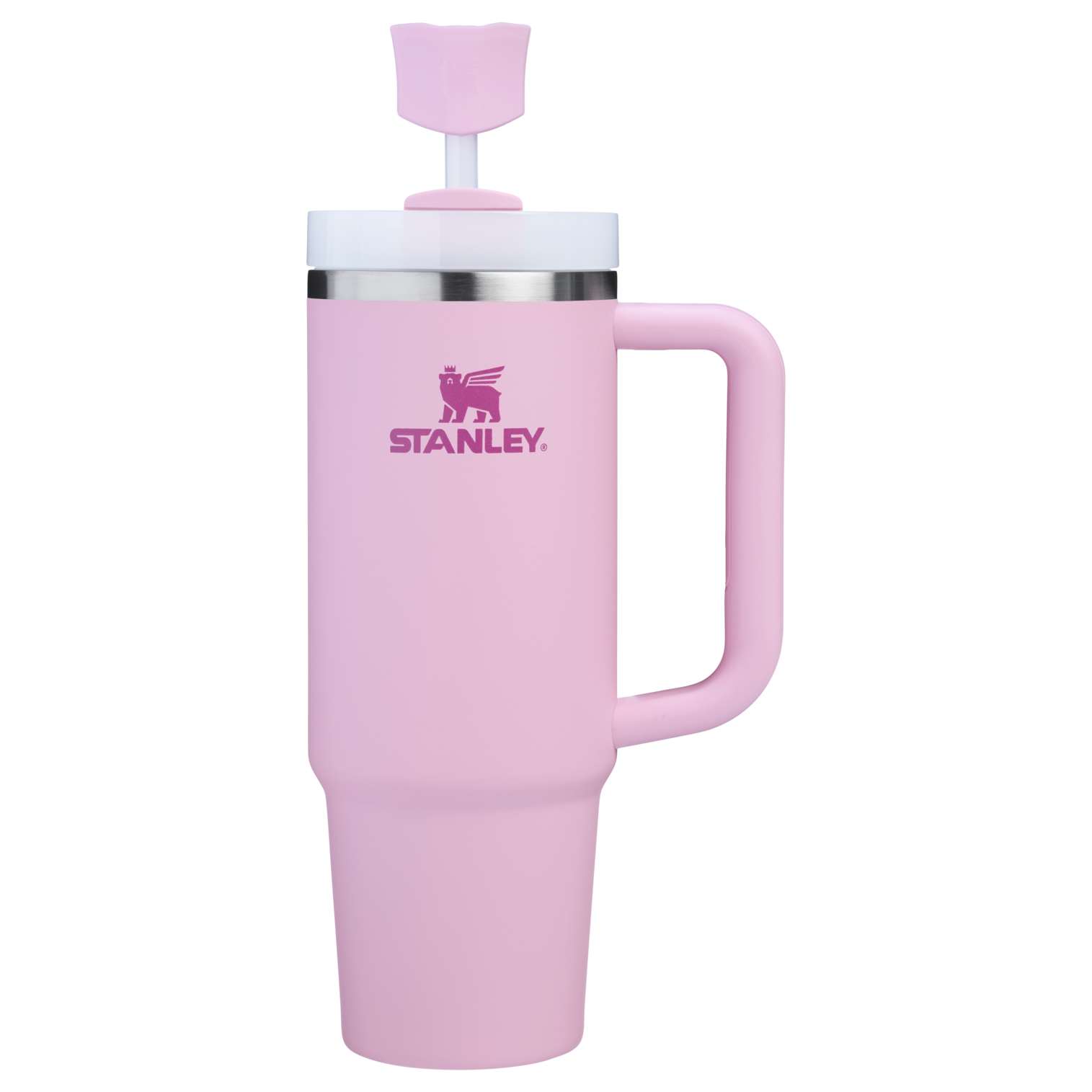 Stanley Quencher Stay Smooth Straw Top Cover In Cherry Blossom Pink