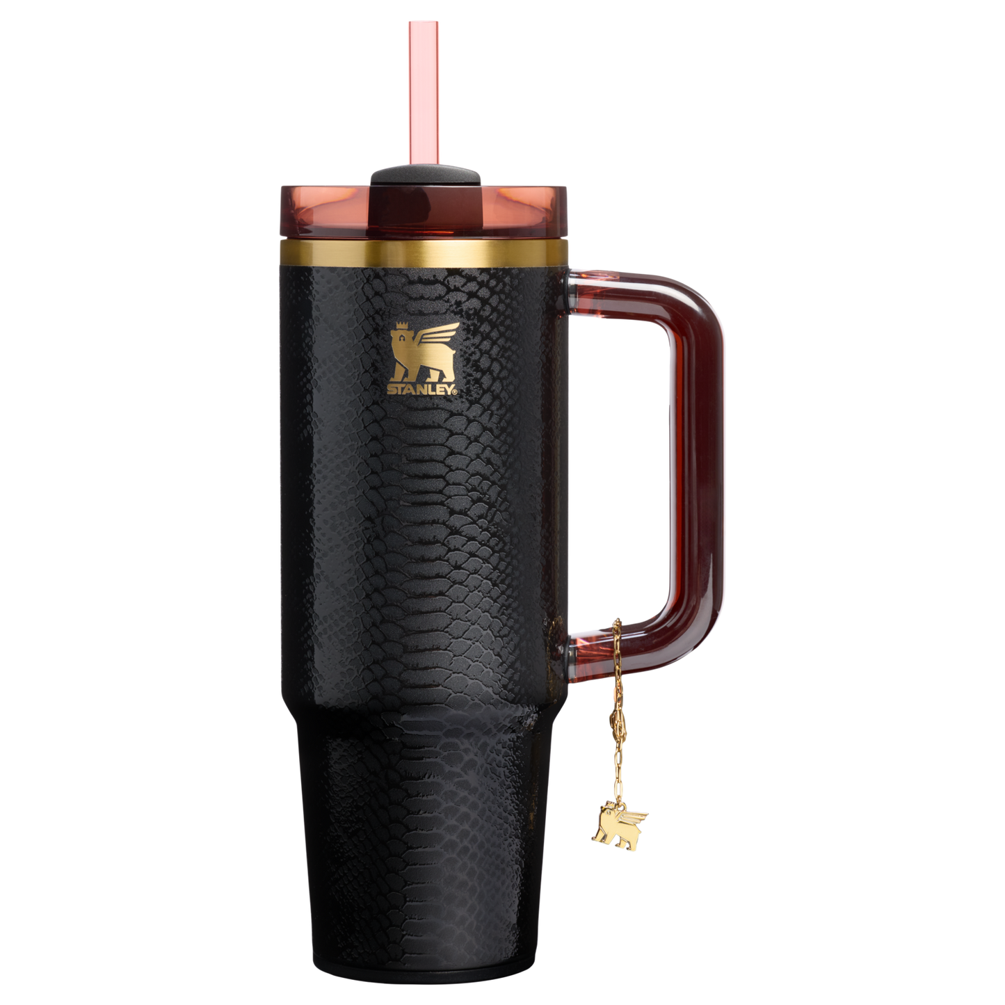 Stanley 30 OZ Quencher Luxe Tumbler In Black Snakeskin