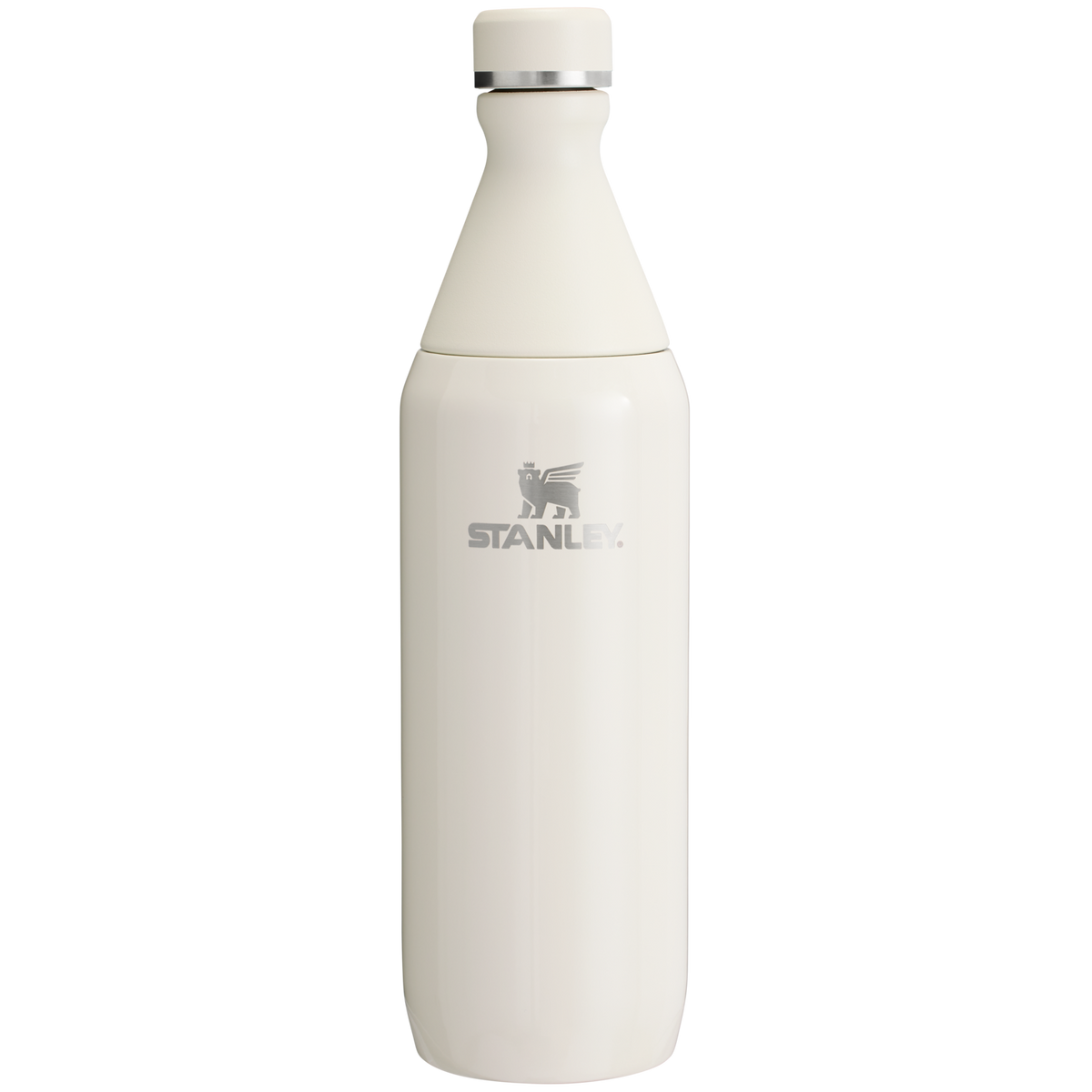 Stanley Leak Proof 20 OZ All Day Slim Bottle with removable collar in Cream Gloss