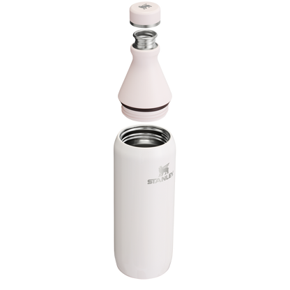 Stanley Leak Proof 20 OZ All Day Slim Bottle with removable collar in Rose Quartz Gloss