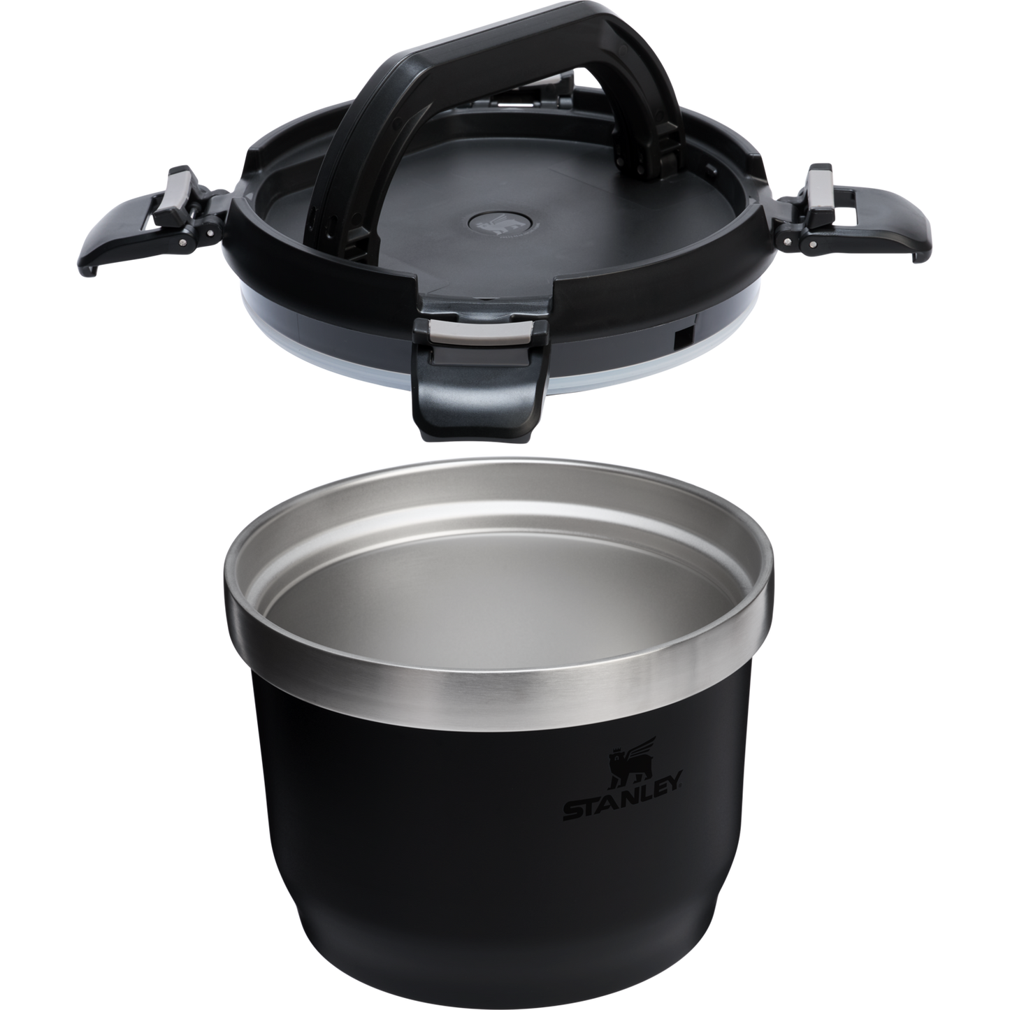 Stanley Fresh-To-Table 3 qt Leakproof Crock in Black with sealed lid and side latches