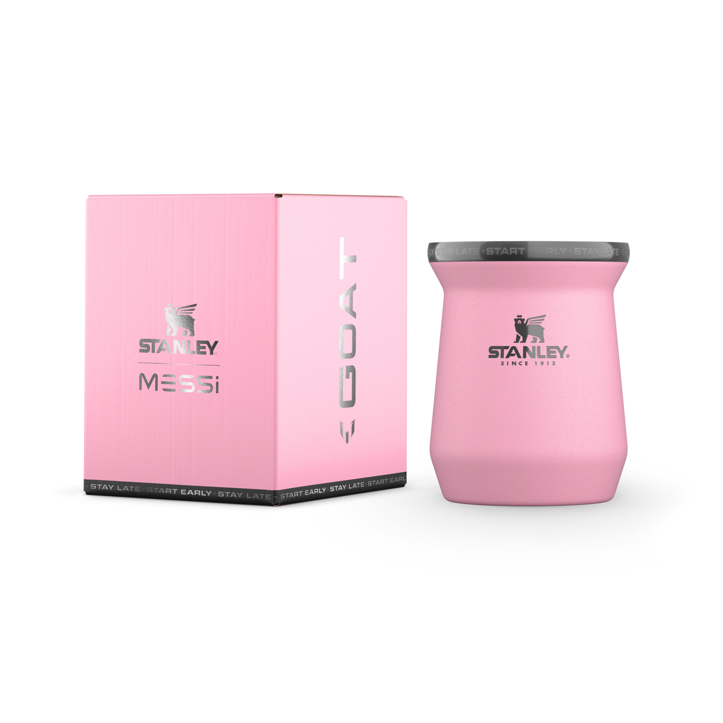 The Messi x Stanley Classic Mate Insulated Mug 8 OZ In Messi GOAT Pink