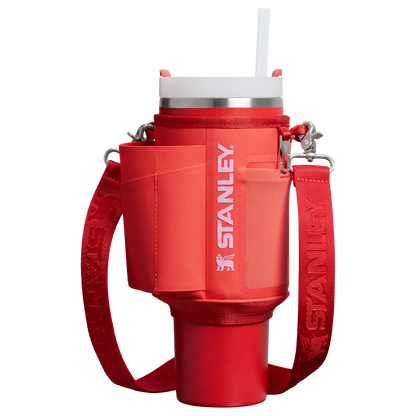Stanley 40 OZ All Day Quencher Carry All In Hot Coral Red