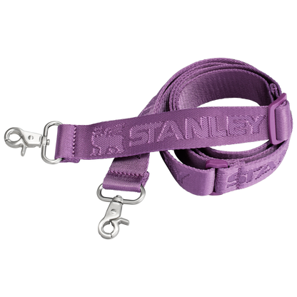 Stanley Carry-All 40 oz Quencher with Detachable Crossbody Straps in lilac purple
