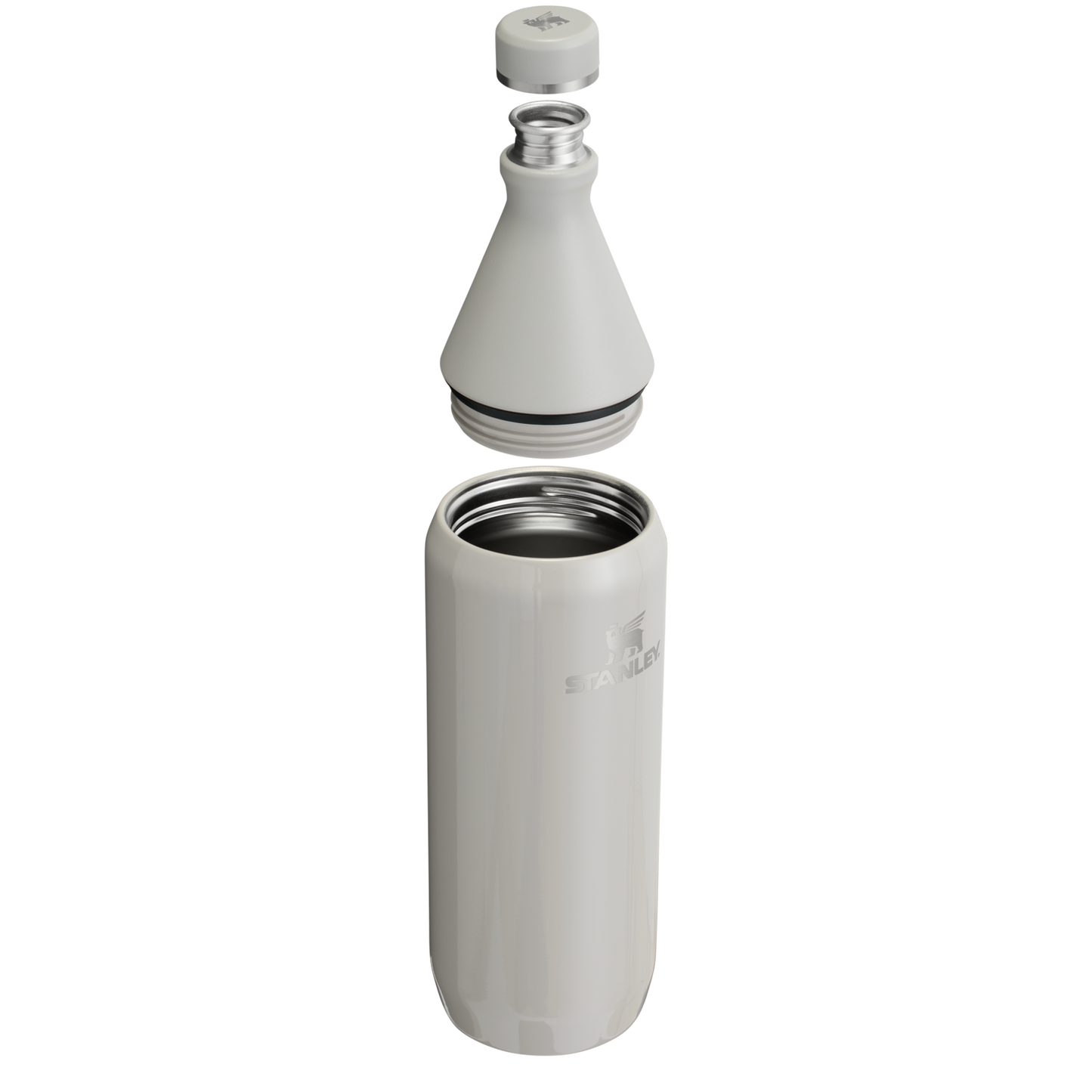 Stanley Leak Proof 34 OZ All Day Slim Bottle with removable collar in Ash Gloss