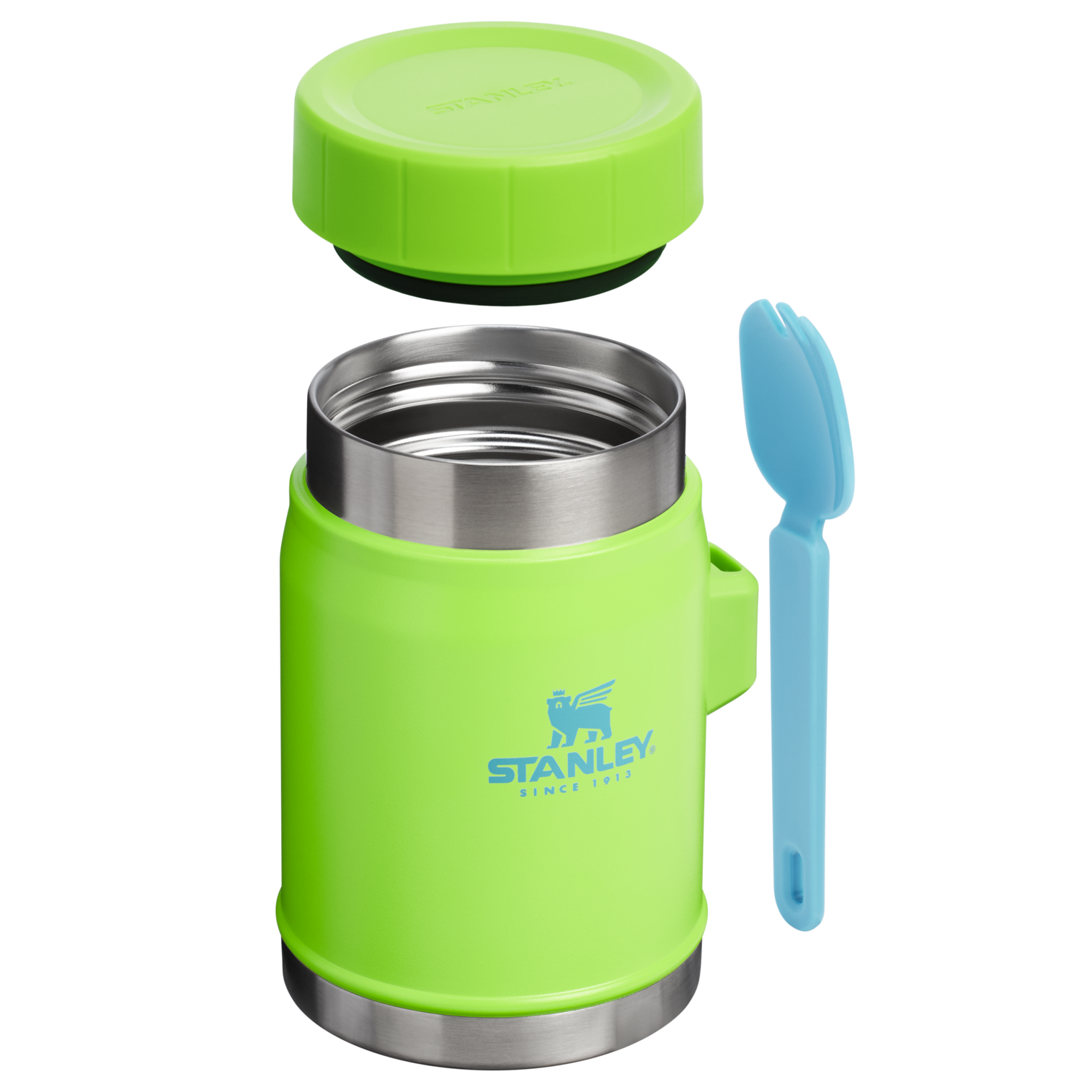 Stanley Heritage Vacuum Food Jar With Spork 14OZ In Bright Lime Green