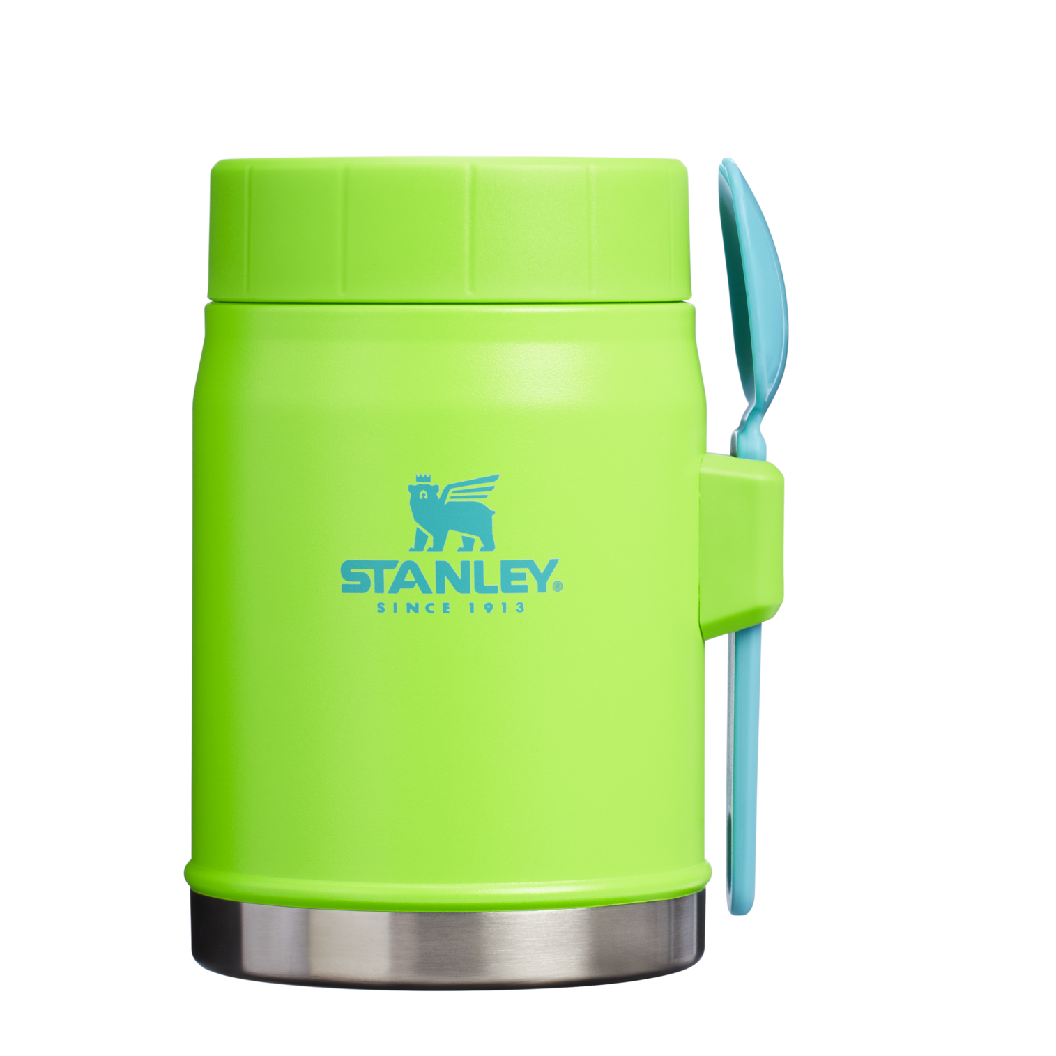 Stanley Heritage Vacuum Food Jar With Spork 14OZ In Bright Lime Green