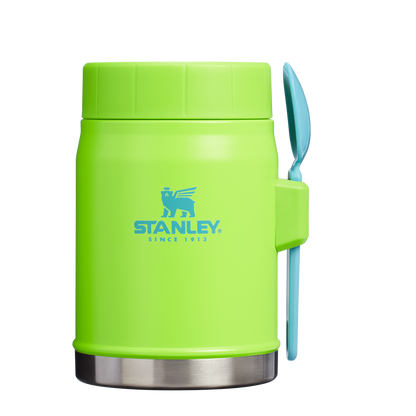 Stanley Heritage Vacuum Food Jar With Spork 14OZ In Bright Lime Green