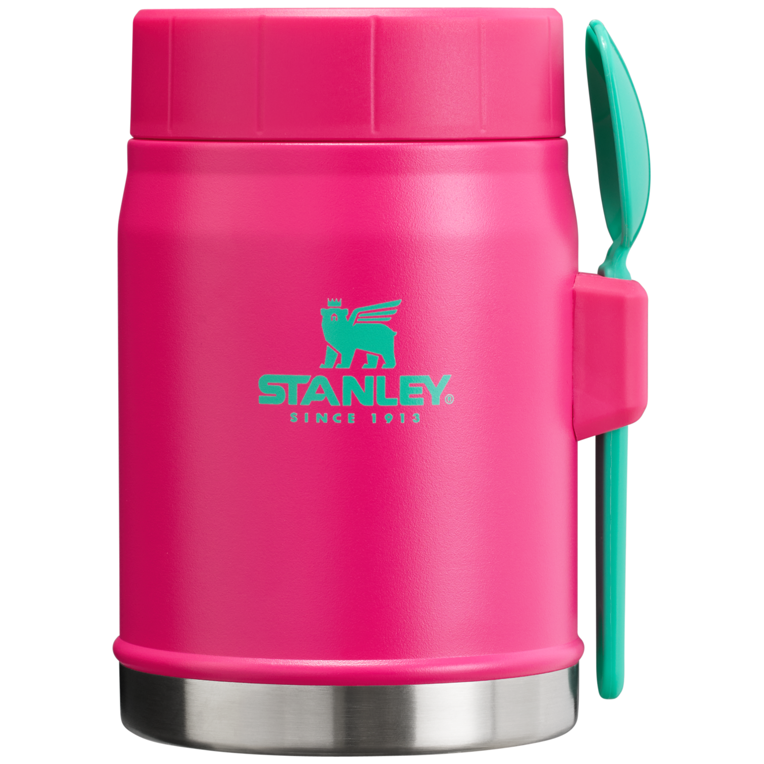 Stanley Heritage Vacuum Food Jar With Spork 14OZ In Passion Pink