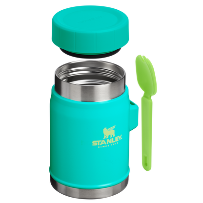 Stanley Heritage Vacuum Food Jar With Spork 14OZ In Tropical Teal