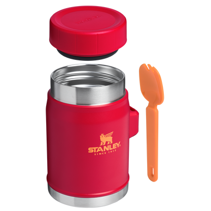 Stanley Heritage Vacuum Food Jar With Spork 14OZ In Chili Red