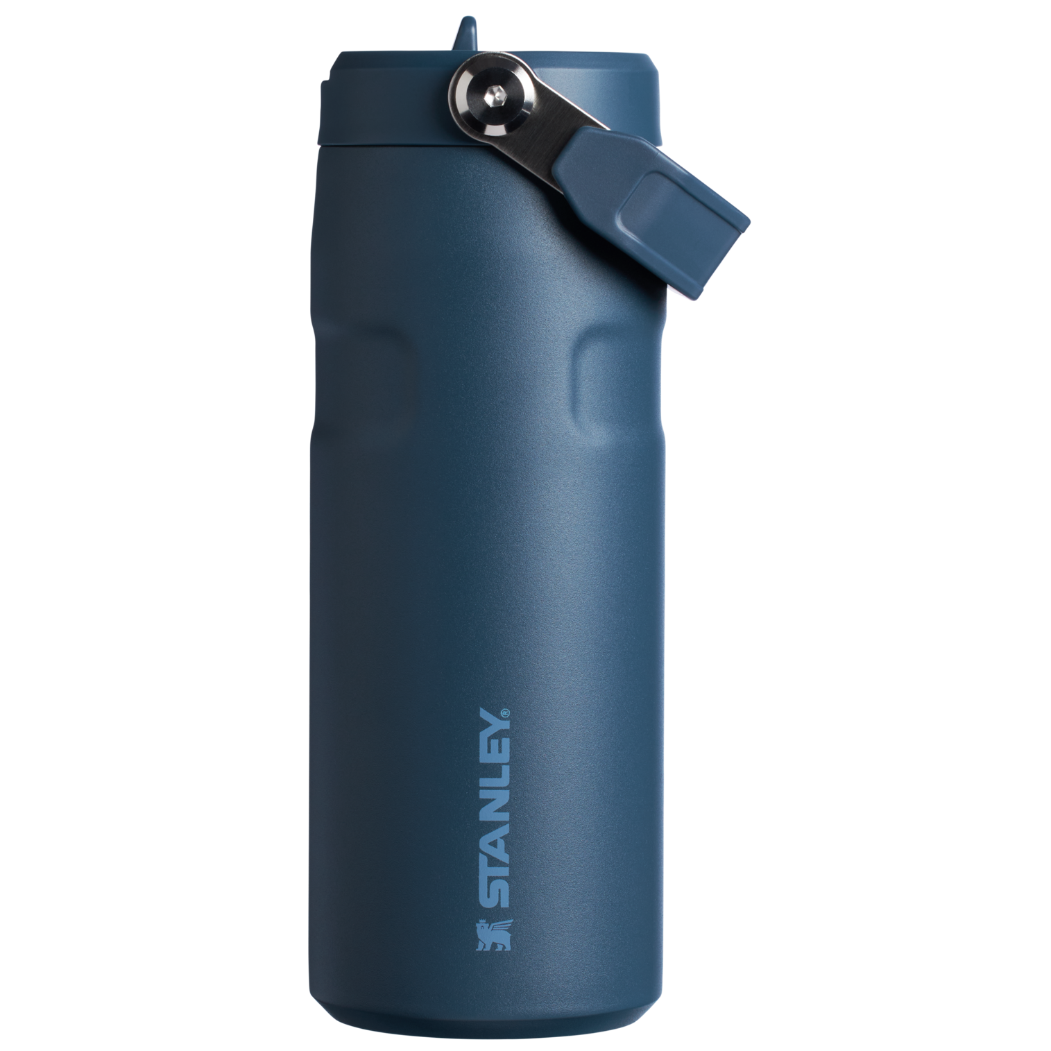 Stanley IceFlow Aerolight stainless steel water bottle in Navy with Flip Straw