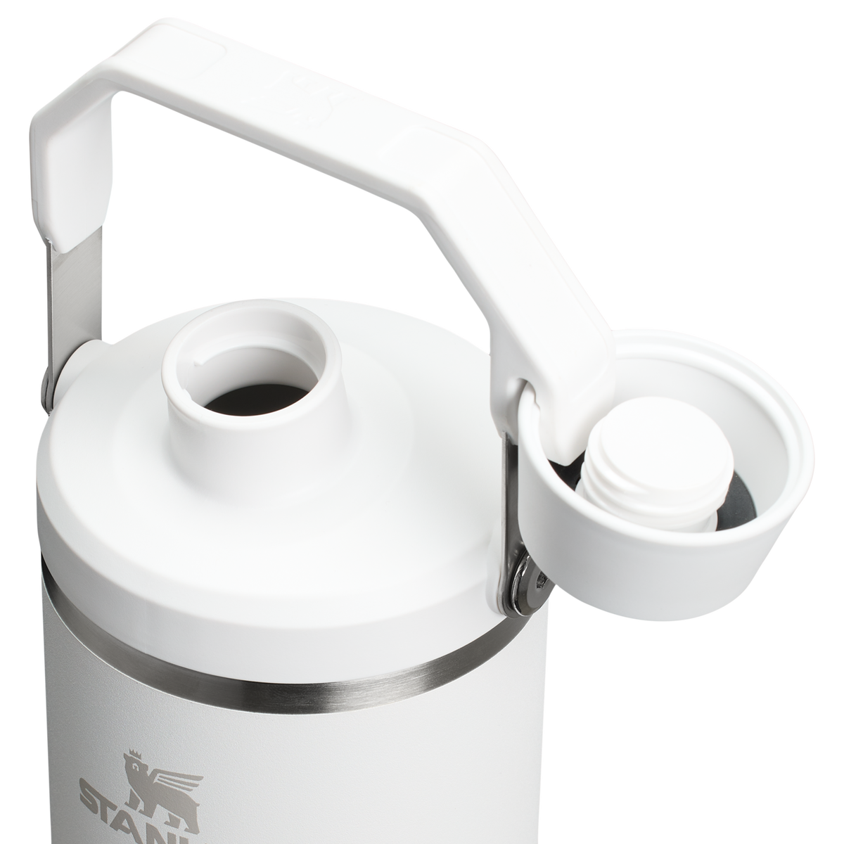 Stanley 40 OZ Ice Flow Fast Flow Insulated Tumbler In Frost White