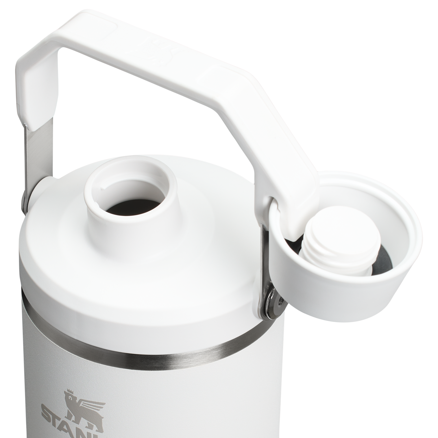 Stanley 40 OZ Ice Flow Fast Flow Insulated Tumbler In Frost White