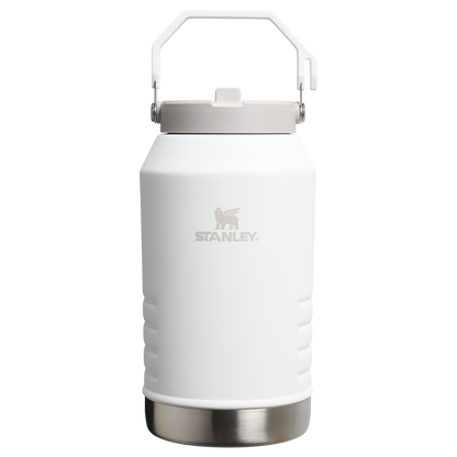 Stanley 96 OZ Stainless Steel IceFlow Slip Straw Water Jug In Frost White