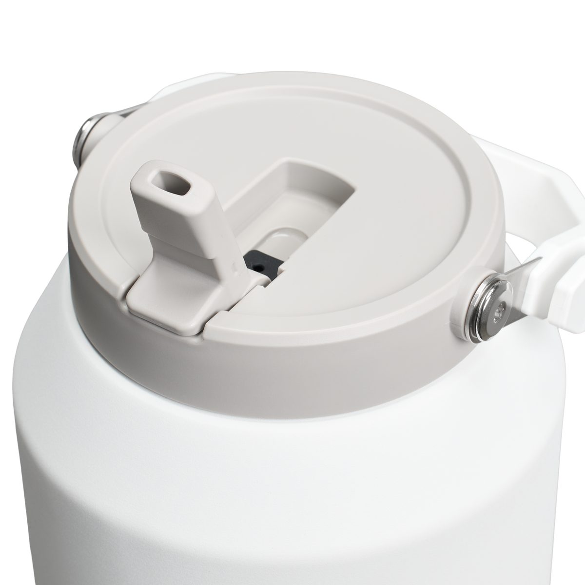 Stanley 96 OZ Stainless Steel IceFlow Slip Straw Water Jug In Frost White