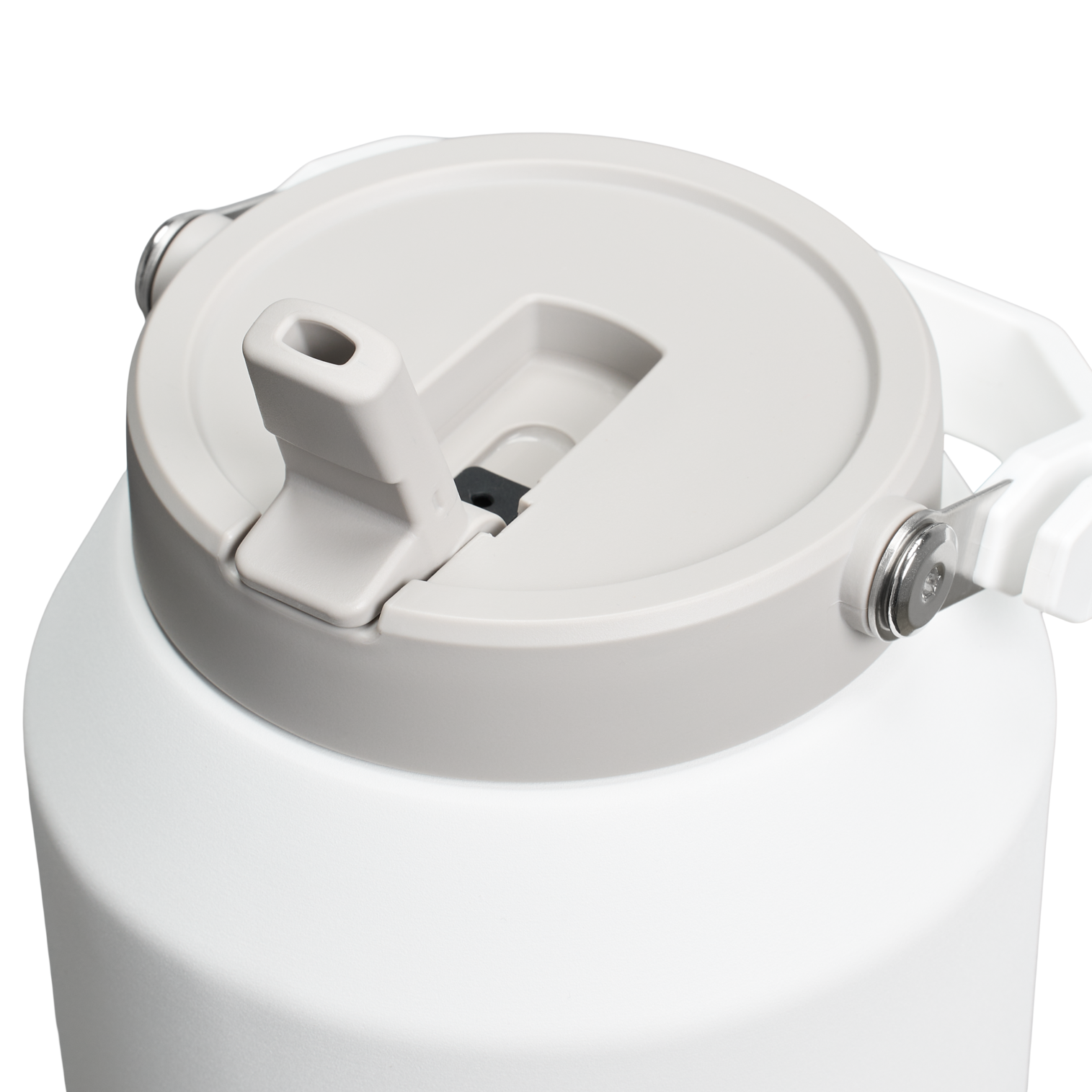 Stanley 96 OZ Stainless Steel IceFlow Slip Straw Water Jug In Frost White