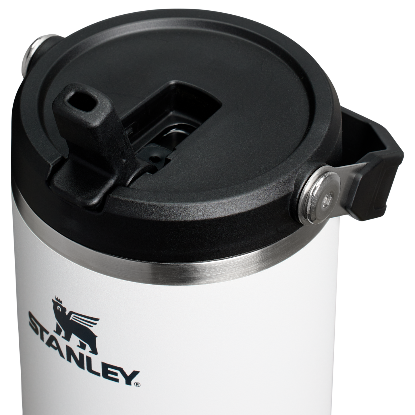 Stanley 40 OZ Ice Flow Flip Straw Insulated Tumbler In Chalk White