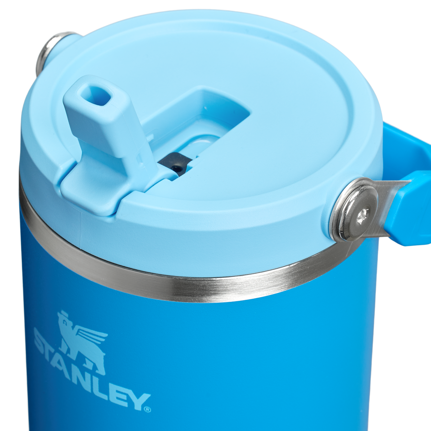 Stanley 40 OZ Ice Flow Flip Straw Insulated Tumbler In Azure Blue