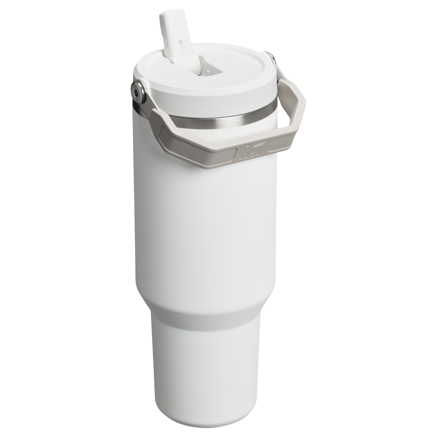 Stanley 40 OZ Ice Flow Flip Straw Insulated Tumbler In Frost White