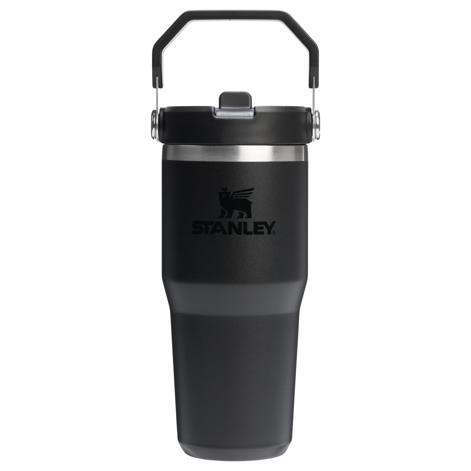 Stanley 14 OZ Ice Flow Flip Straw Insulated Tumbler In Black