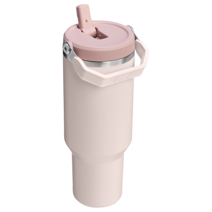 Stanley 40 OZ Ice Flow Flip Straw Insulated Tumbler In Rose Quartz Pink