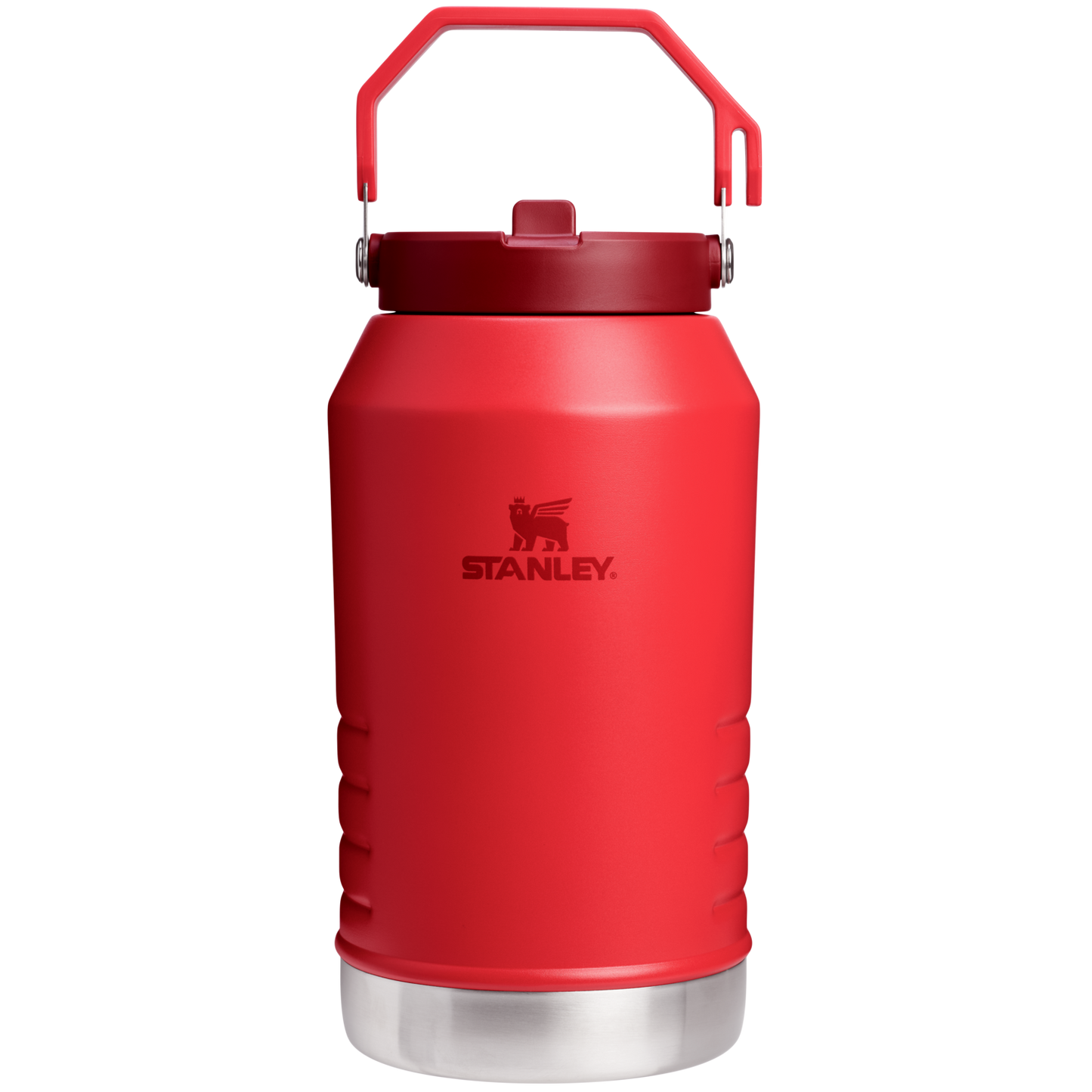 Stanley 96 OZ Stainless Steel IceFlow Slip Straw Water Jug In Chili Red