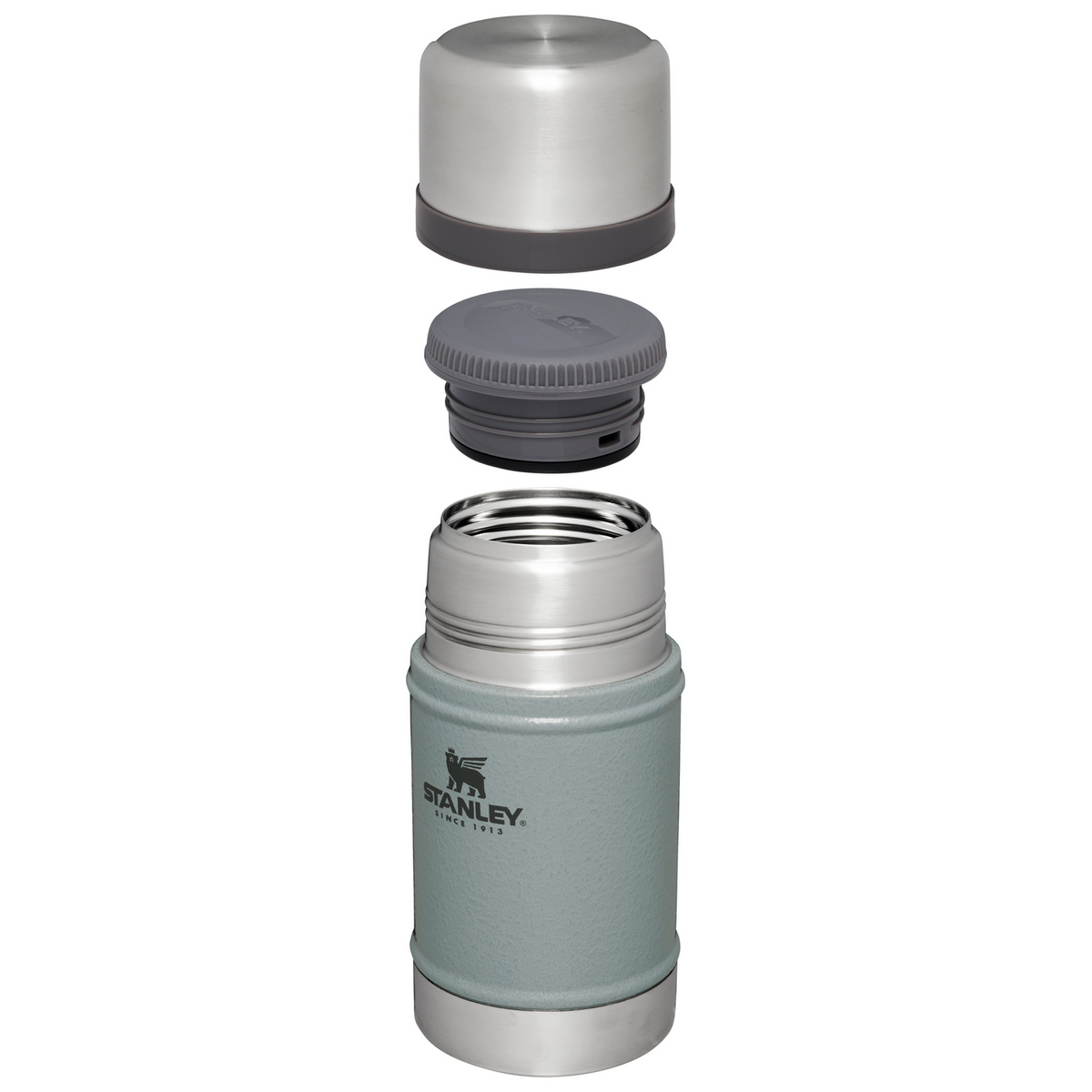 The Stanley Legendary Classic Insulated Food Jar 24OZ In Hammertone Silver