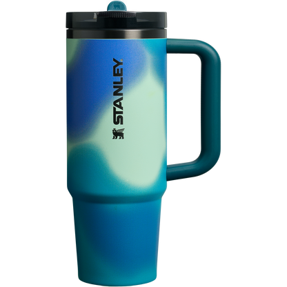 Stanley 30 OZ New Frequency ProTour Flip Straw Insulated Tumbler Cup In Coastal Teal Motion