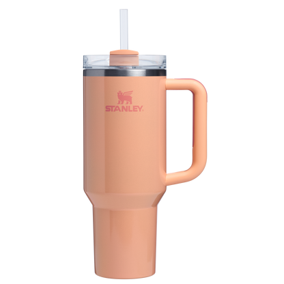 Stanley 40 OZ Quencher Insulated Tumbler Cup In Bellini Shimmer Orange