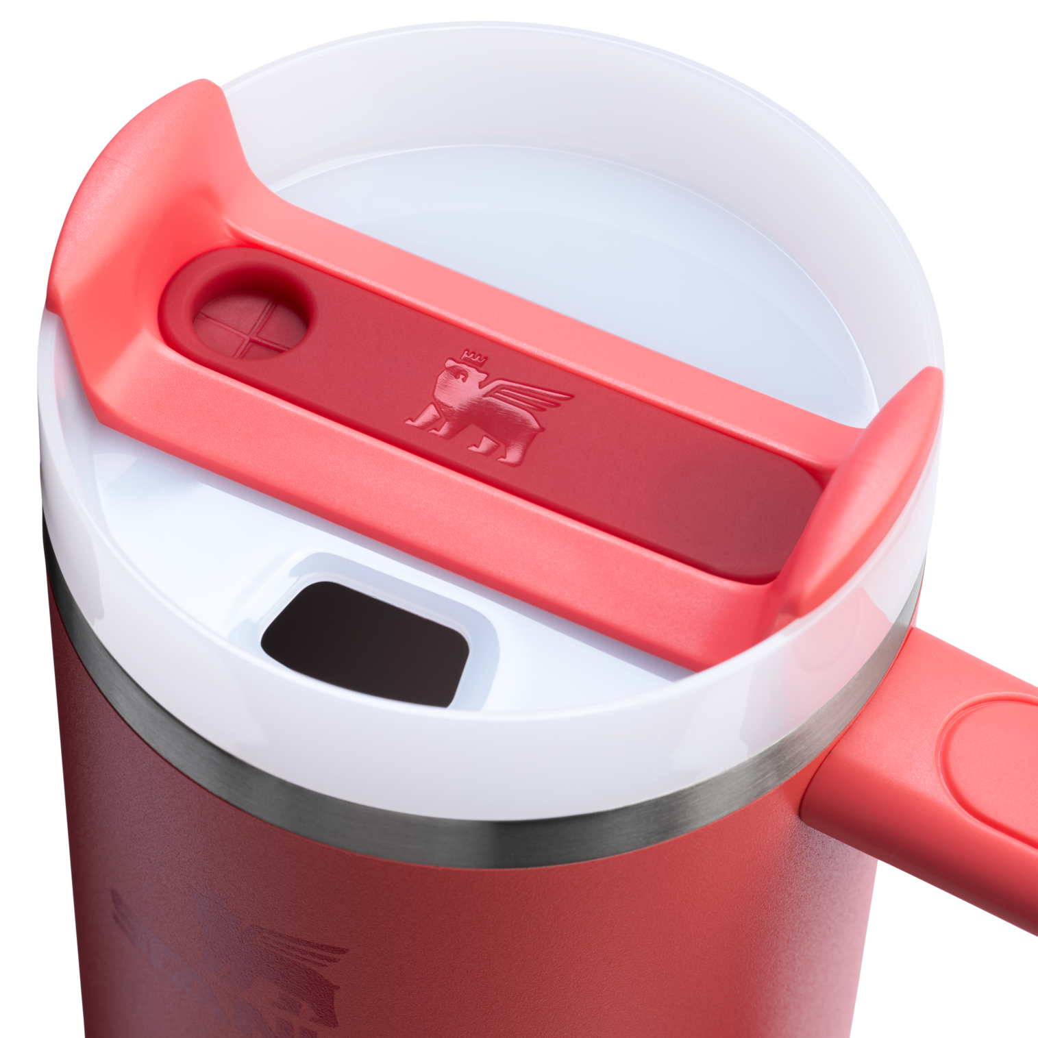 Stanley 30 oz Quencher FlowState Tumbler In Hot Coral Red