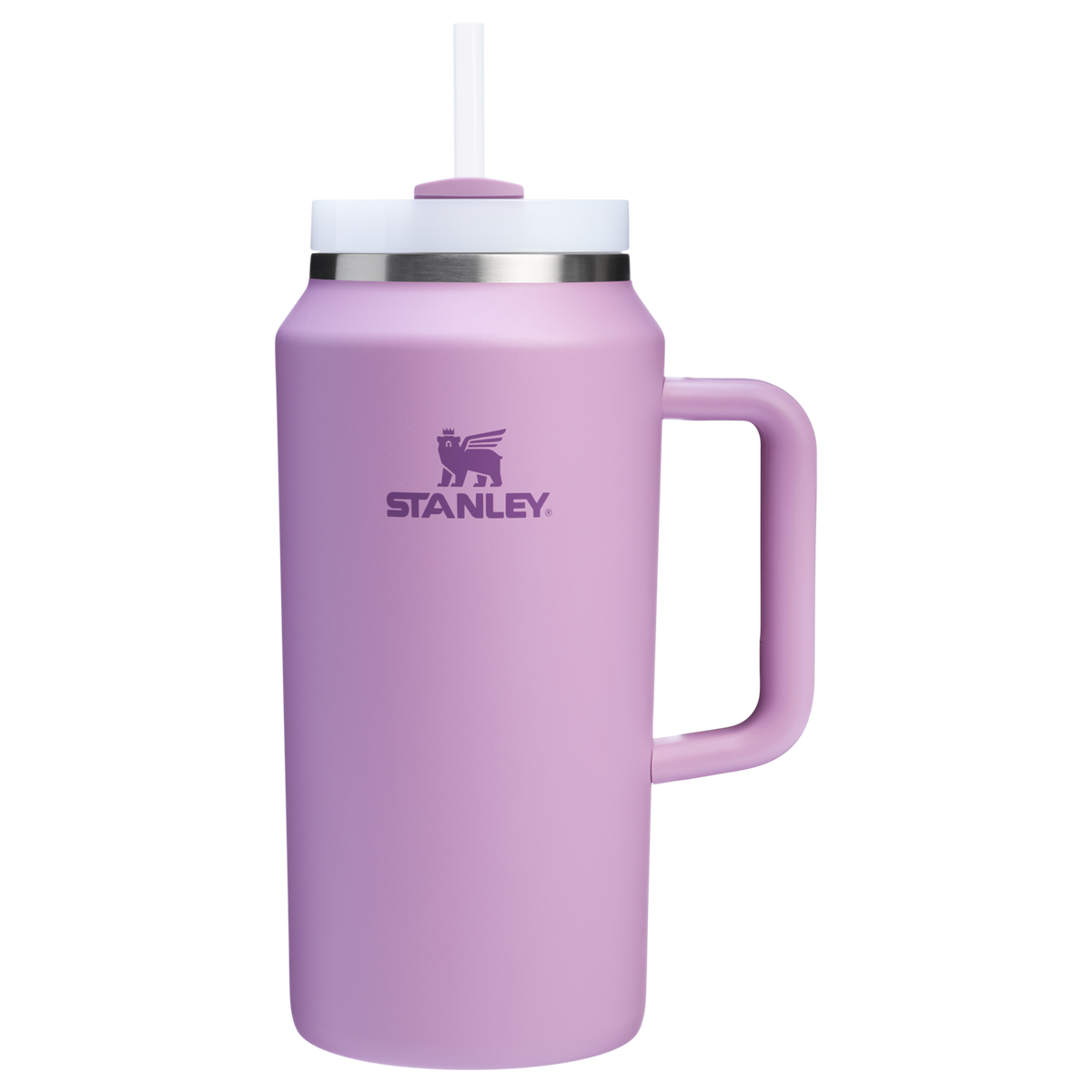 Stanley 64 OZ Stainless Steel Tumbler With Straw In Lilac Purple