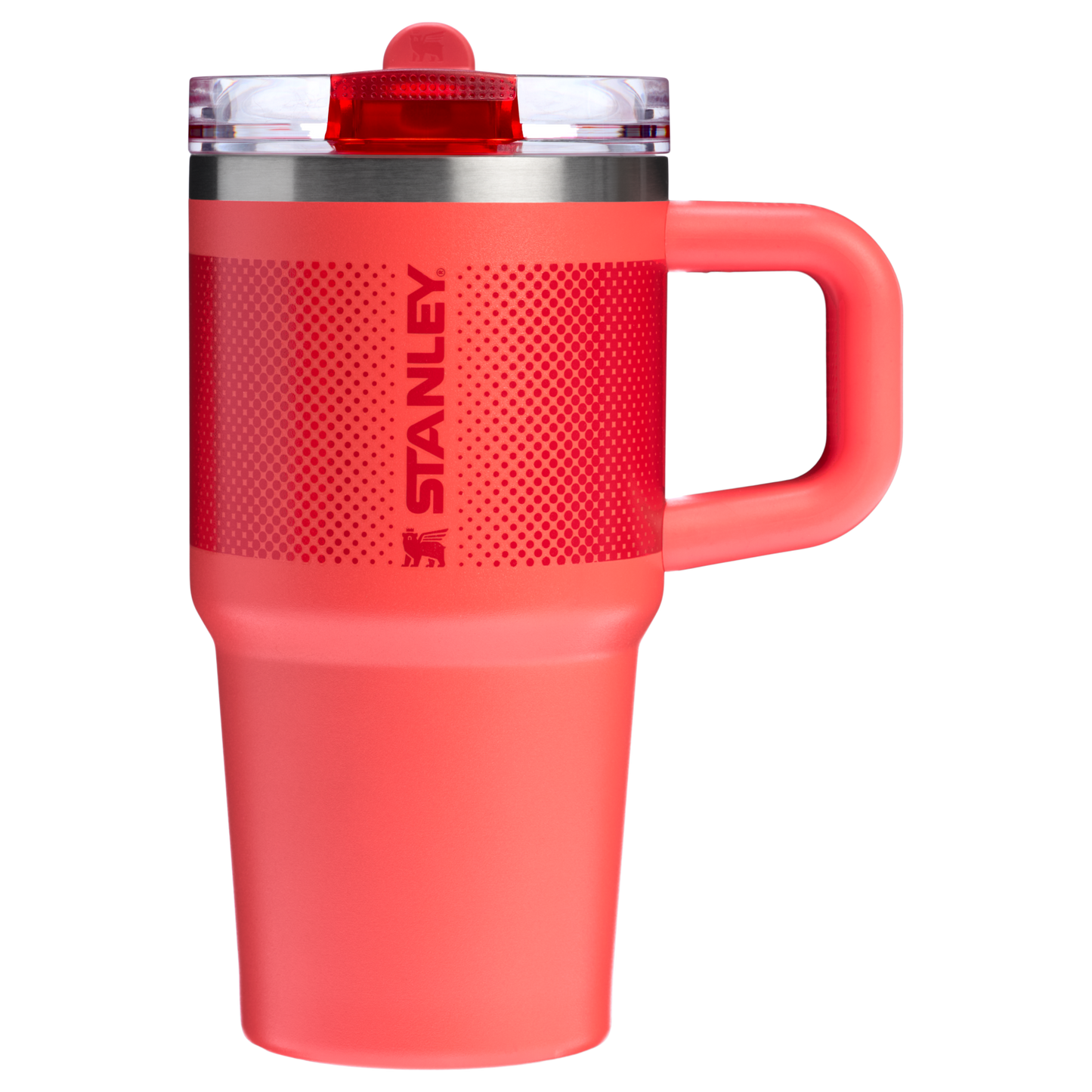 Stanley 20 OZ ProTour Flip Straw Tumbler Cup In Hot Coral Red