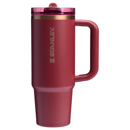 The Stanley Quencher ProTour Flip Straw Tumbler 30OZ Cup In Gilded Pomegranate Red